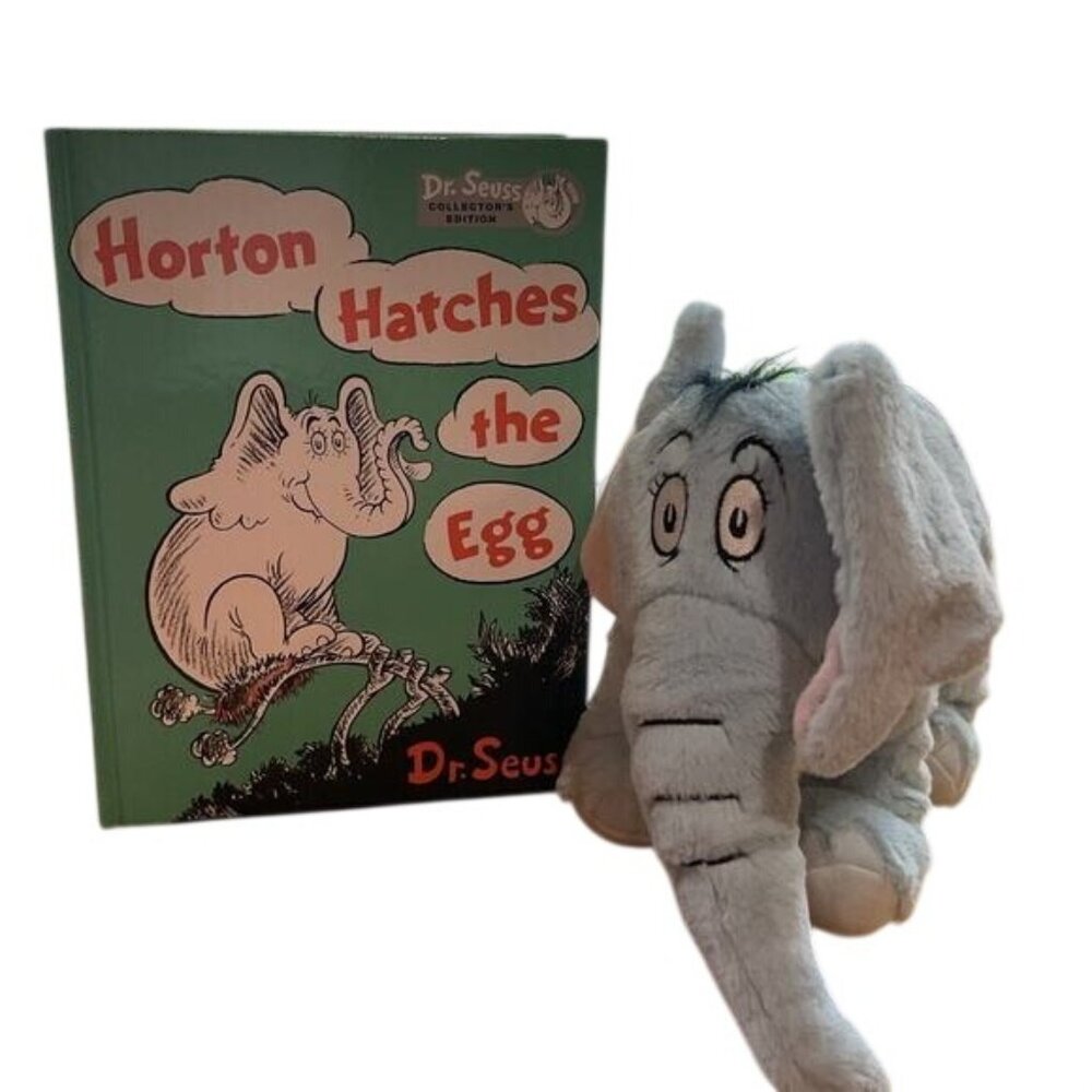 Kohls Cares Dr Seuss Horton Hears A Who 8" Plush Book Set Stuffed Animal
